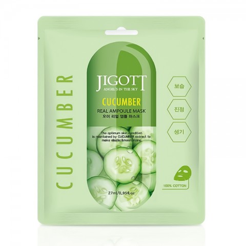 JIGOTT Cucumber Real Ampoule Mask 27 mlIVET.RS - Nova Kolekcija
