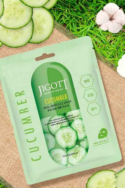 JIGOTT Cucumber Real Ampoule Mask 27 mlIVET.RS - Nova Kolekcija