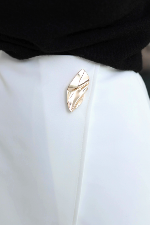 Kratka suknje-pantalone sa metalnim akcentom ALBALINA WHITE, Boja: bela, IVET.RS - Nova Kolekcija