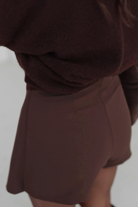 Kratka suknje-pantalone sa metalnim akcentom ALBALINA BROWN, Boja: braon, IVET.RS - Nova Kolekcija