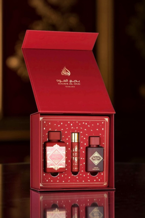 Unisex arapski komplet Lattafa Bade`e Al Oud Sublime Edp 100 ml + 12 ml Edp + Hair Mist 50 mlIVET.RS - Nova Kolekcija