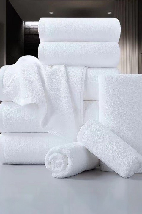 Peškir za kupatilo sa mekom teksturom i čistim hotelskim stilom AURENZA 50x100 cm, Boja: bela, IVET.RS - Nova Kolekcija