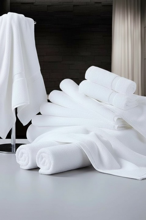Peškir za kupatilo sa mekom teksturom i čistim hotelskim stilom AURENZA 35x75 cm, Boja: bela, IVET.RS - Nova Kolekcija