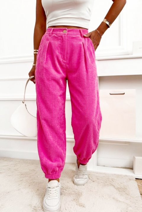 Ženske pantalone sa širokim nogavicama i visokim strukom BALINEA PINK, Boja: roze, IVET.RS - Nova Kolekcija
