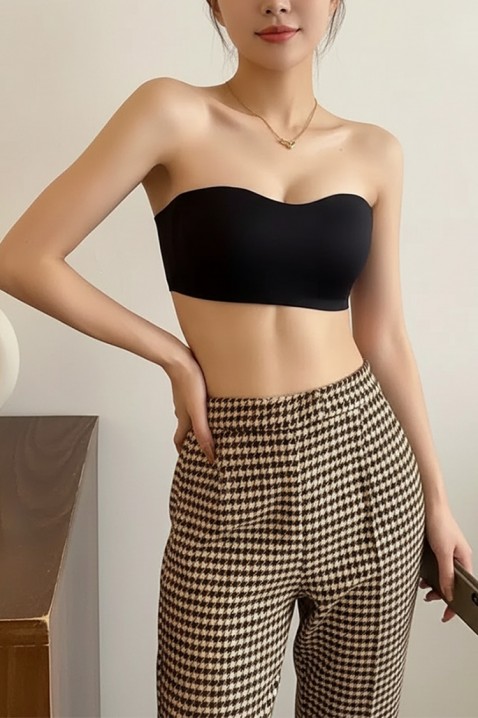 Bešavni bustier brushalter sa samolepljivim trakama i bez bretela BALNEA BLACK, Boja: crna, IVET.RS - Nova Kolekcija