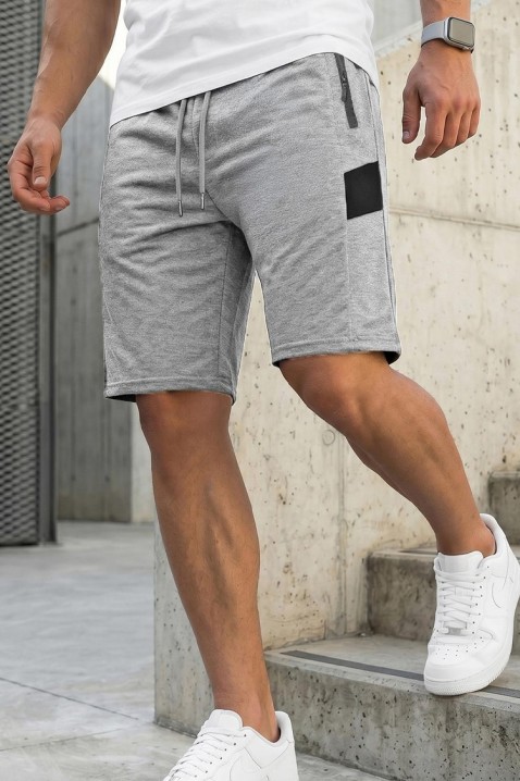 Muške sportske bermude sa kontrastnim detaljima CHRISTIANO GREY, Boja: siva, IVET.RS - Nova Kolekcija