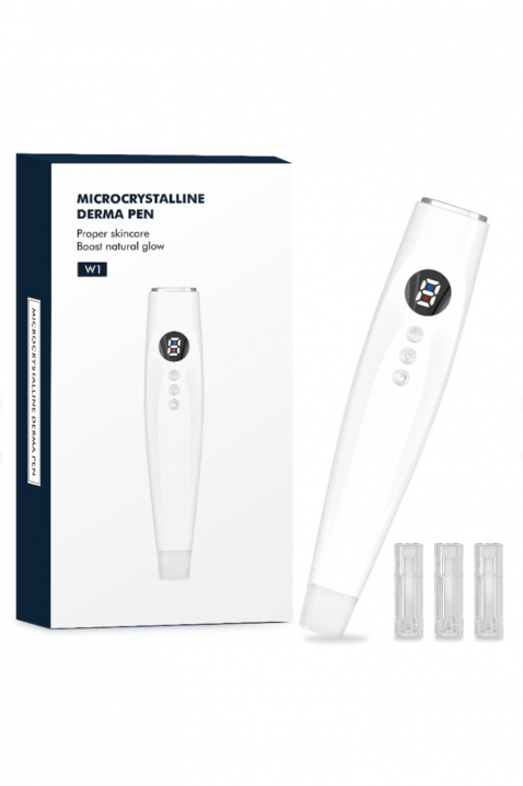 Električni uređaj za lice sa funkcijom masaže i LED svetlom sa 9 nivoa intenziteta DERMA PEN, Boja: bela, IVET.RS - Nova Kolekcija