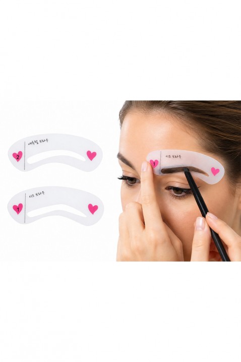 Set za obrve – 2 šablona za precizno oblikovanje BROW SHAPE, Boja: roze, IVET.RS - Nova Kolekcija