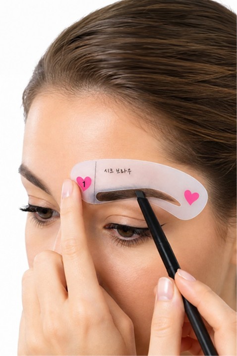Set za obrve – 2 šablona za precizno oblikovanje BROW SHAPE, Boja: roze, IVET.RS - Nova Kolekcija