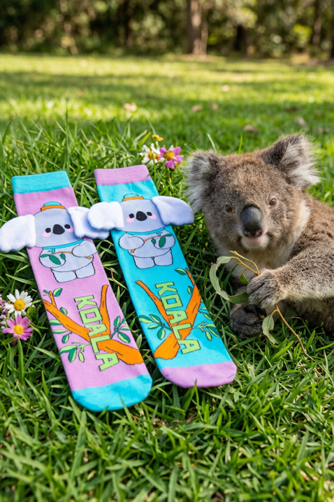 Dečije dokolenice sa 3D printom koale i mekanim ušima HAPPY KOALA, Boja: višebojna, IVET.RS - Nova Kolekcija