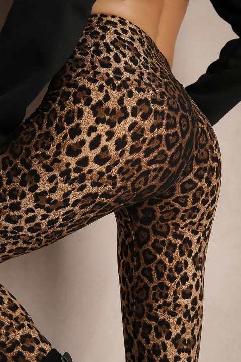 Ženske helanke sa visokim strukom u leopard dezenu NANSITIA, Boja: leopard, IVET.RS - Nova Kolekcija