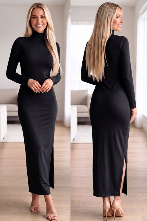 Elegantna haljina sa čistom linijom MELODIE BLACK, Boja: crna, IVET.RS - Nova Kolekcija