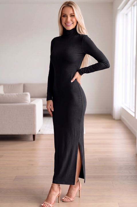 Elegantna haljina sa čistom linijom MELODIE BLACK, Boja: crna, IVET.RS - Nova Kolekcija