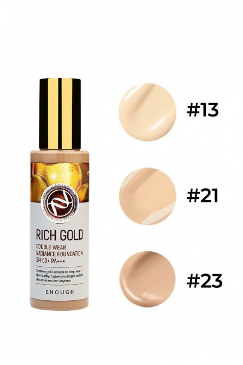 Enough Gold Face Foundation Rich Gold Double Wear Radiance Foundation SPF50+ PA+++ (13)IVET.RS - Nova Kolekcija