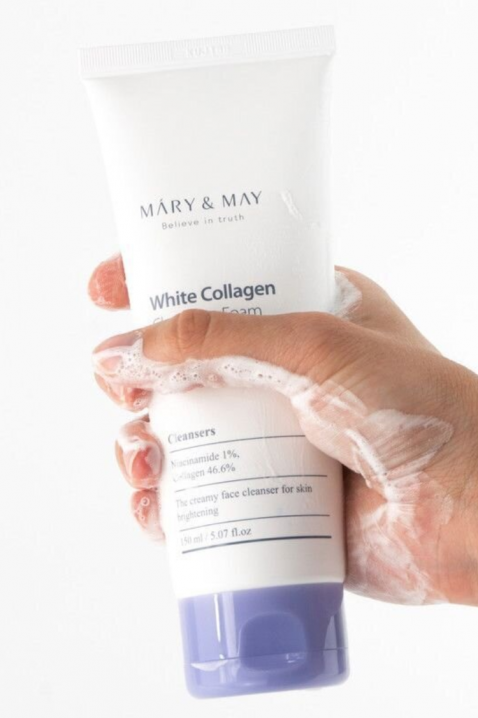 Mary&May White Collagen Cleansing Foam with Collagen and Niacinamide, 150 mlIVET.RS - Nova Kolekcija