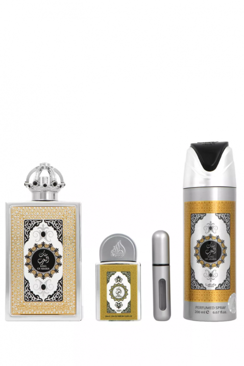 Muški arapski set Lattafa King Of Arabia Edp 100 ml + Edp 20 ml + Deodorant 200 mlIVET.RS - Nova Kolekcija