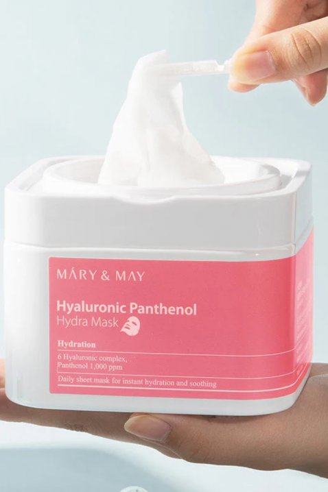 Mary&May Sheet masks with hyaluronic acid and panthenol Hyaluronic Panthenol Hydra Mask, 30 pcsIVET.RS - Nova Kolekcija
