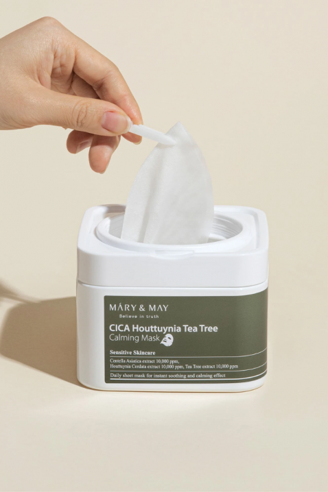 Mary&May Sheet Masks with Calming Effect CICA Houttuynia Tea Tree Calming Mask, 30 pcs * 40 mlIVET.RS - Nova Kolekcija