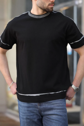 muška majica MERVORZO BLACK