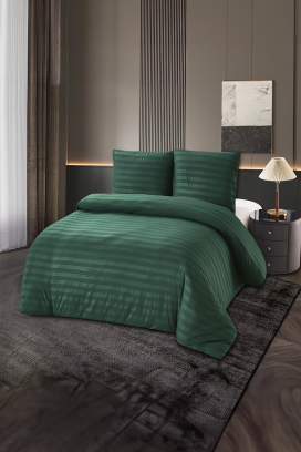 komplet posteljine KRONESA GREEN 160x200 cm памук - 3 dela
