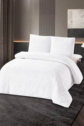 komplet posteljine KRONESA WHITE 200x220 cm pamuk - 3 dela
