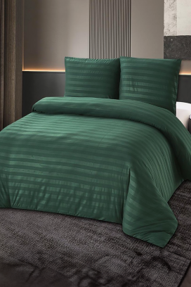 komplet posteljine KRONESA GREEN 200x220 cm pamuk - 3 dela