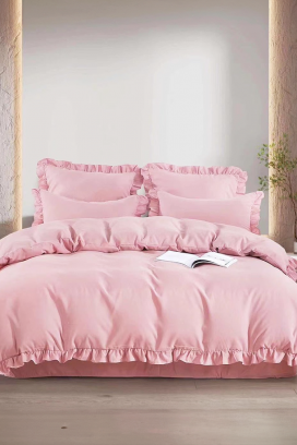 komplet posteljine CANVELA PINK 160x200 cm pamuk - 4 dela
