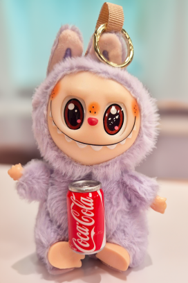 aksesoar za torbu LABUBU COCA COLA LILA