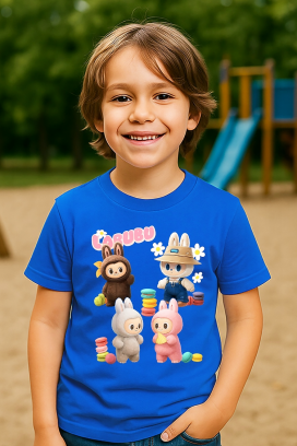 dečija majica LABUBU TOYTOP BLUE