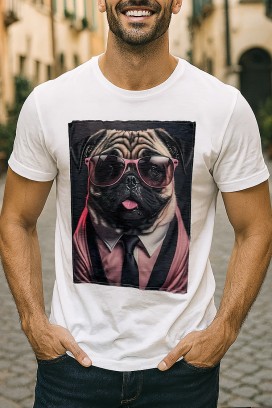 muška majica DOGGO WHITE