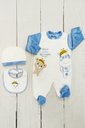 komplet za bebe MUKINI BLUE