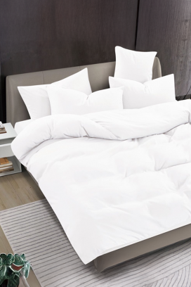 komplet posteljine SOLPESA WHITE 160x200 cm pamuk - 3 dela