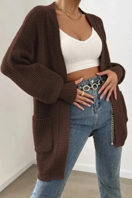 kardigan VISTALFA BROWN