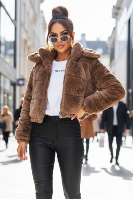 jakna GIRFOLSA BROWN