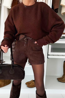 šorts BRAMELFA BROWN