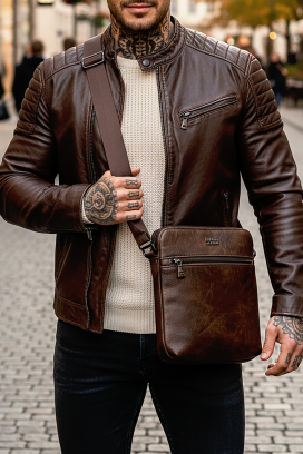 muška torbica KABREZO BROWN