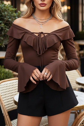 ženska bluza KEFLILZA BROWN
