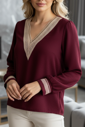 ženska bluza ARETONA BORDO