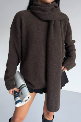 džemper ERTILODA BROWN