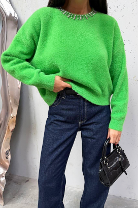 džemper VANILANZA GREEN