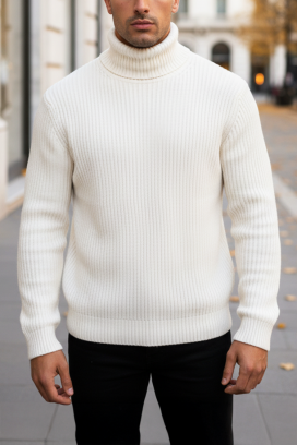 muški džemper BERFEN WHITE