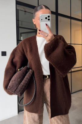 kardigan VILONZANA BROWN