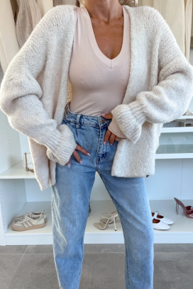 kardigan POLIMERDA ECRU