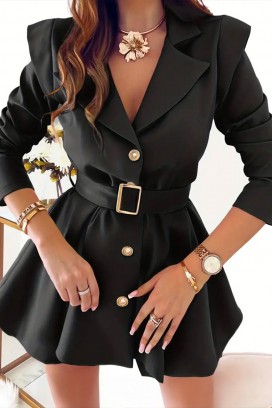 haljina - blejzer GLAMERVA BLACK