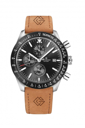 muški sat Giewont Chronograph Sapphire Black