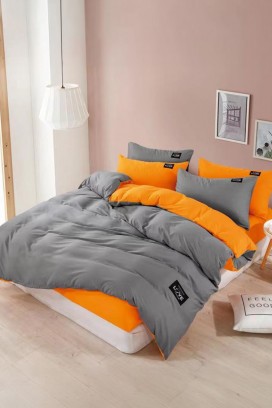 komplet posteljine TRENILMY ORANGE 160x220 cm pamuk - 3 dela