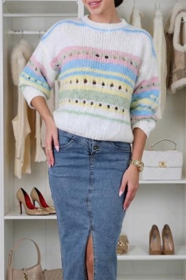 džemper NARVELA WHITE