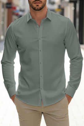 muška košulja FERIZO KHAKI