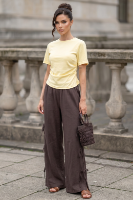 ženske letnje pantalone sa atraktivnim vezicama LEORA BROWN