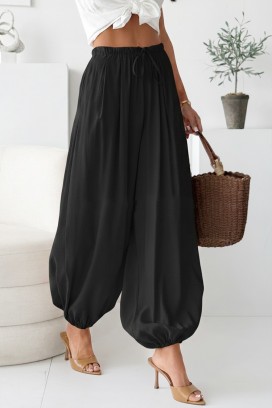 ženske letnje pantalone balon tipa sa visokim strukom DALYNA BLACK